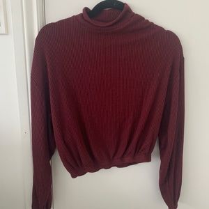 Garage mock neck long sleeve with elastic waist